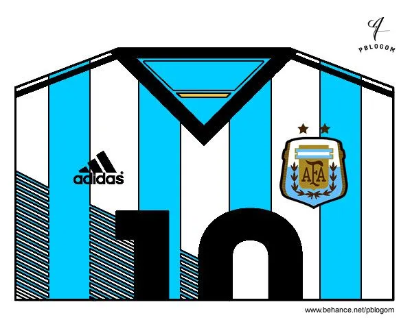 Dibujo de Camisa de Argentina pintado por Luisrvl en Dibujos.net ...