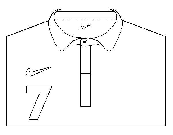 Dibujo de Camiseta del mundial de fútbol 2014 de Francia para Colorear