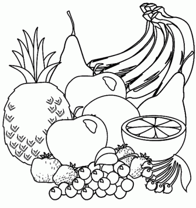 Dibujo de canasta de frutas - Imagui