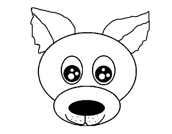 Dibujo de Cara de cachorro para Colorear - Dibujos.net