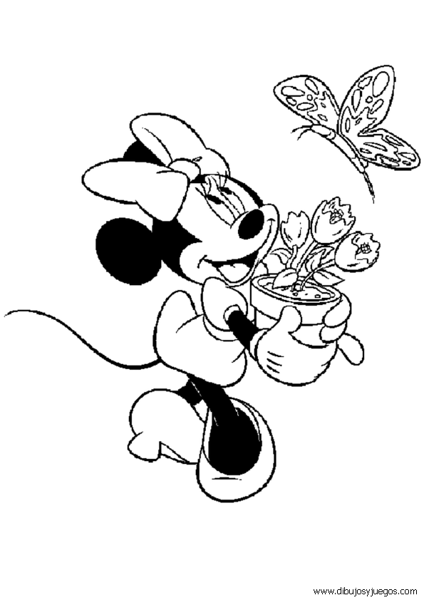 dibujos-de-minnie-mouse-036 | Dibujos y juegos, para pintar y colorear