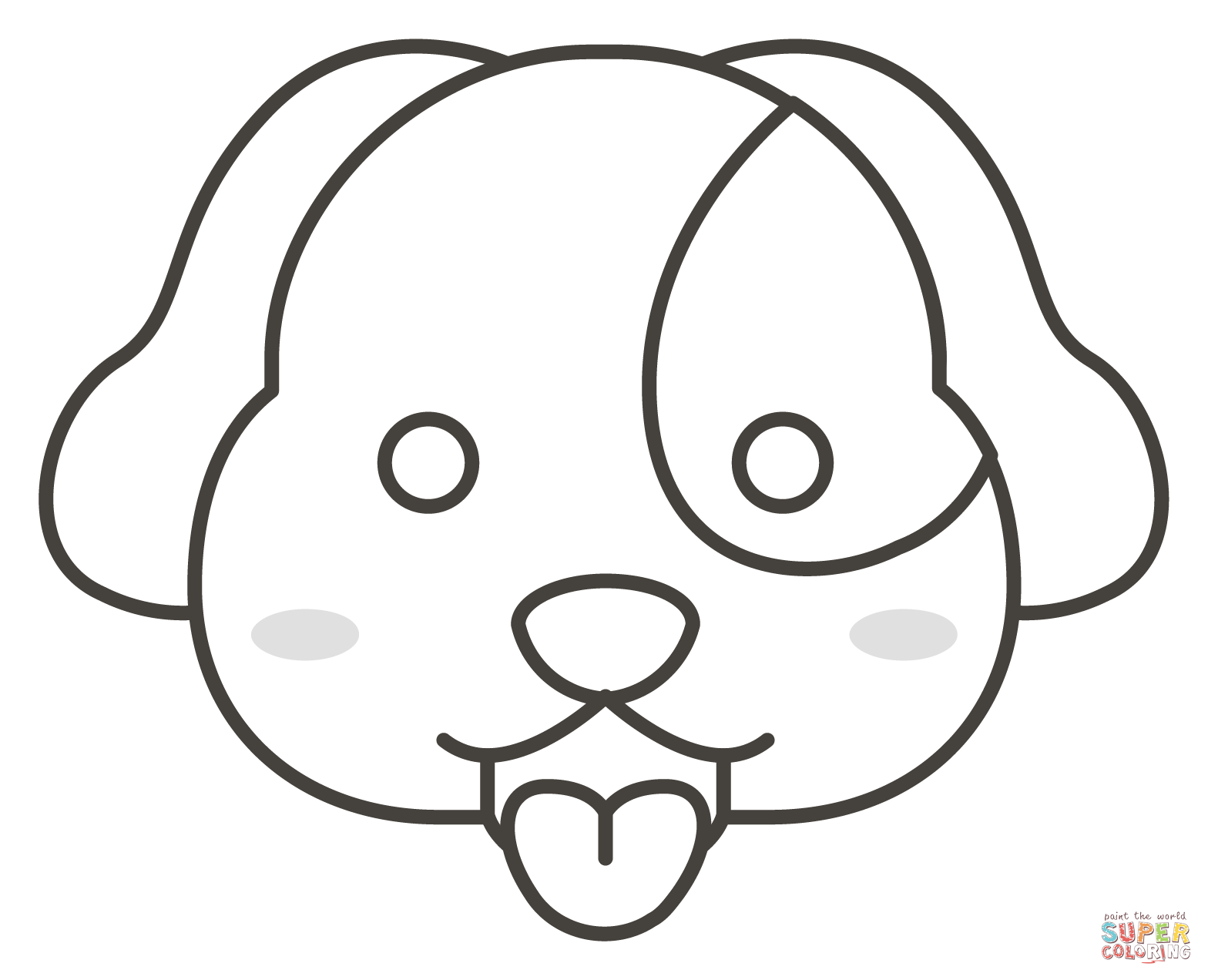 Dibujo de Cara de perro para colorear | Dibujos para colorear imprimir  gratis