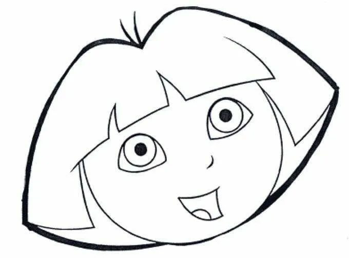 Dibujo Careta de Dora la exploradora | Carnavales | Láminas para ...