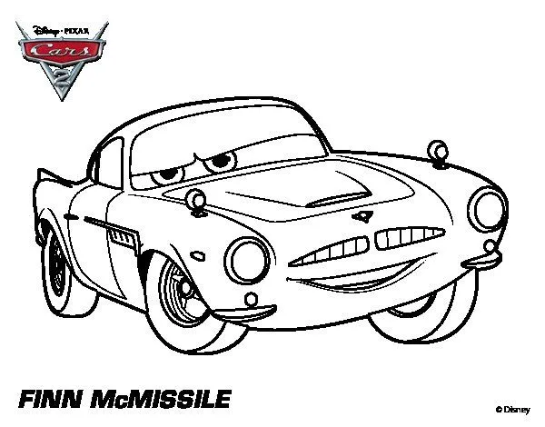 Dibujo de Cars 2 - Finn McMissile para Colorear - Dibujos.net