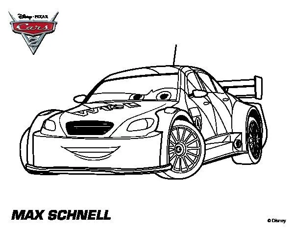 Dibujo de Cars 2 - Max Schnell para Colorear - Dibujos.net