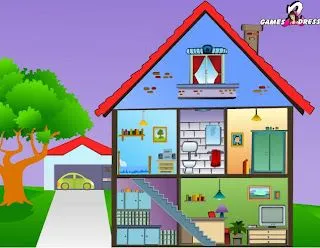 Dibujo de una casa y sus partes en ingles - Imagui