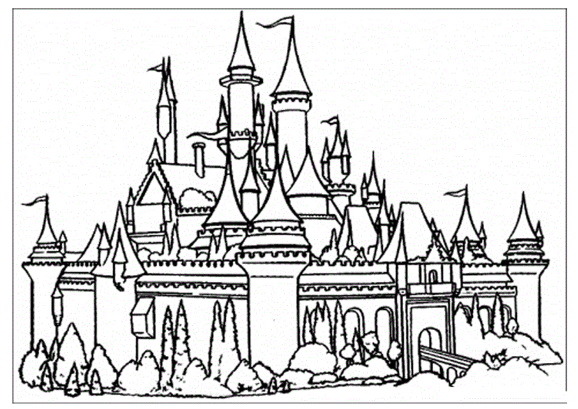 Dibujo de Castillo Disney para colorear