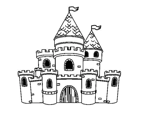 Dibujo de Castillo de princesas para Colorear - Dibujos.net