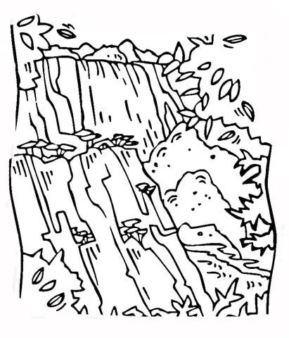 Dibujo de Cataratas Victoria para colorear | Dibujos para colorear ...