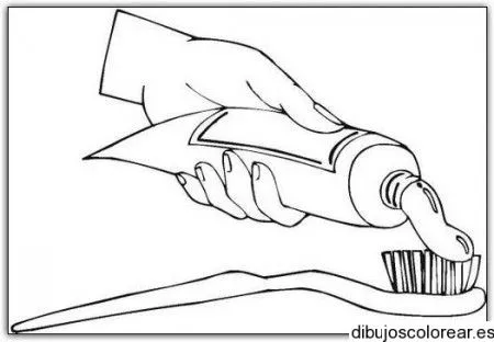 Dibujo de cepillo de dientes | Dibujos para Colorear