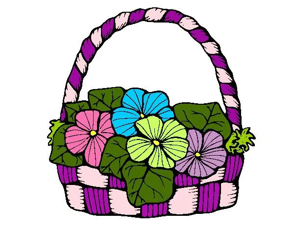 Dibujo de Cesta de flores 6 pintado por Biviana en Dibujos.net el ...