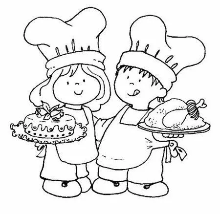 Niños chef | Dibujos para pintar | Ely todo manualidad | Pinterest