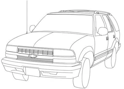 Dibujo de Chevrolet Blazer para colorear | Dibujos para colorear ...