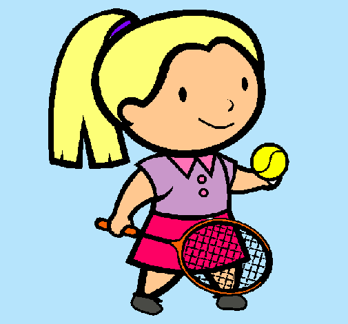 Dibujo de Chica tenista pintado por Tenis en Dibujos.net el día 25 ...