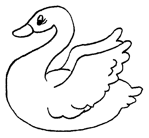 Dibujo de Cisne 2 para Colorear