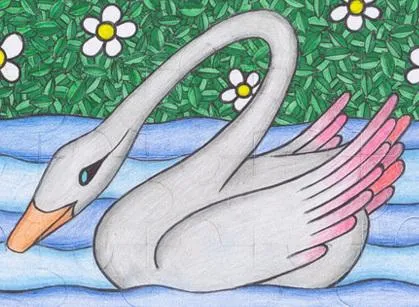 Dibujo de cisne - Imagui