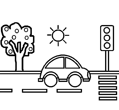 Dibujo de Coche de ciudad 1 para Colorear