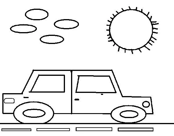 Dibujo de Coche cuadrado para Colorear - Dibujos.net