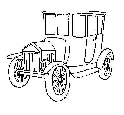 Dibujo de Coche de época para Colorear