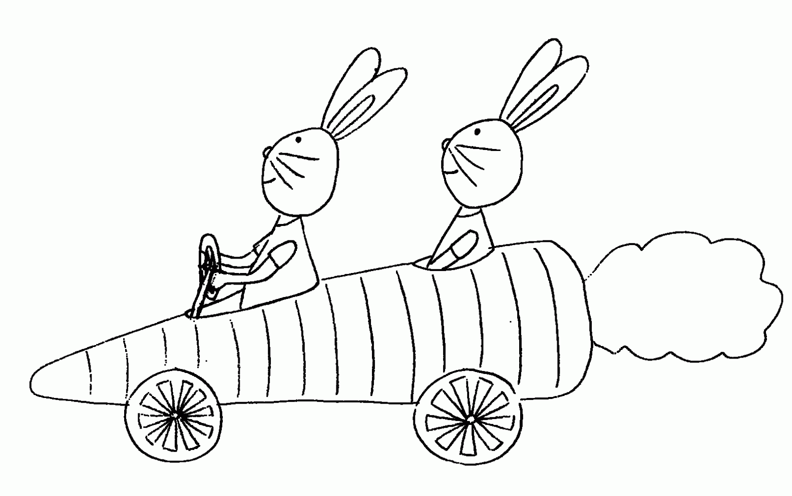 Dibujo de Un coche zanahoria para colorear. Dibujos infantiles de ...