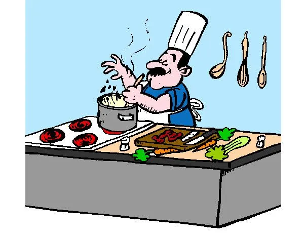 Dibujo de Cocinero cocinando pintado por Minue en Dibujos.net el ...