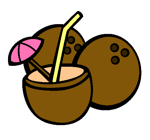 Dibujo de Cóctel de coco pintado por Nallely en Dibujos.net el día ...