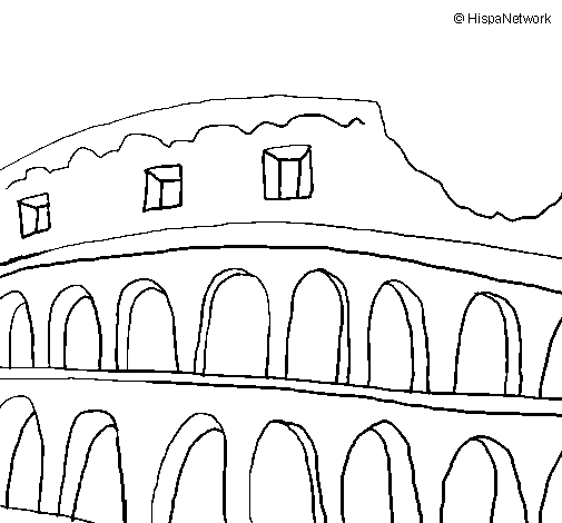 Dibujo de Coliseo para Colorear - Dibujos.net