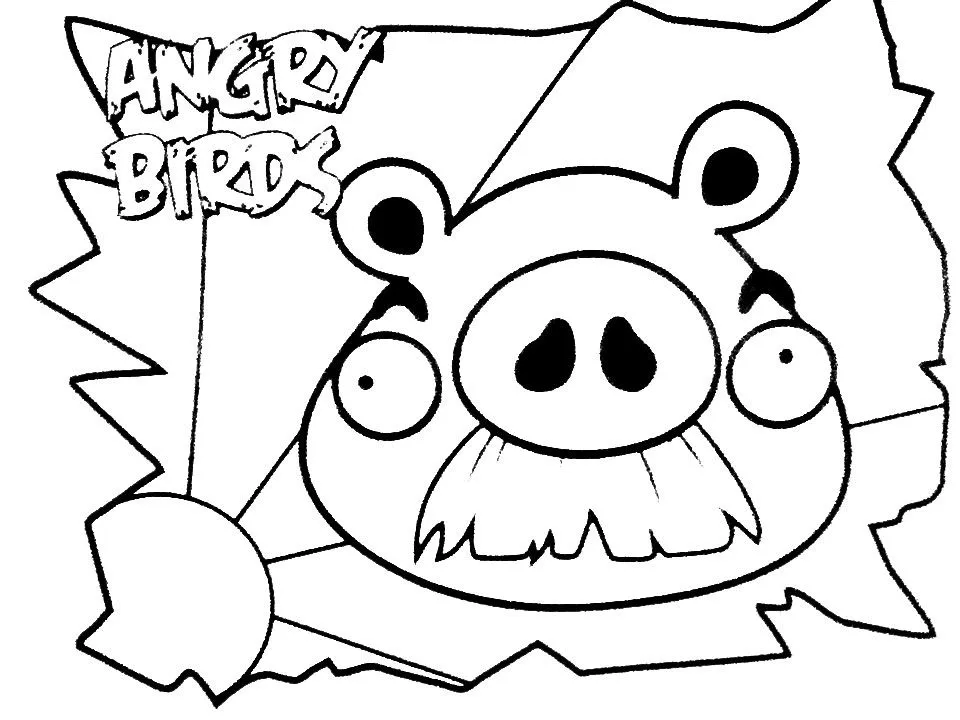 Dibujo para colorear de Bad Piggies: Foreman Pig - Juegos de Angry ...