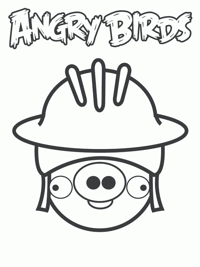 Dibujo para colorear de Bad Piggies: Helmet Pig - Juegos de Angry ...