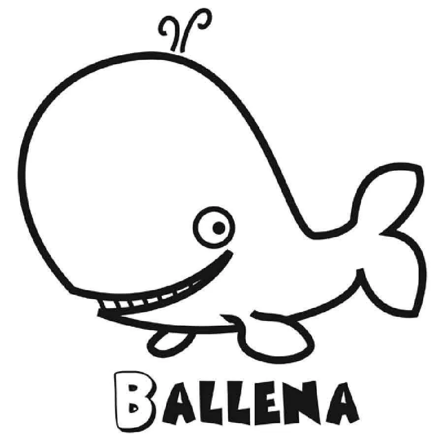 Dibujo para colorear de una ballena