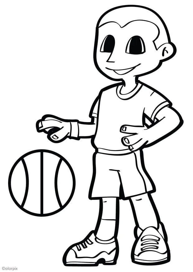 Dibujo para colorear baloncesto - Img 26045