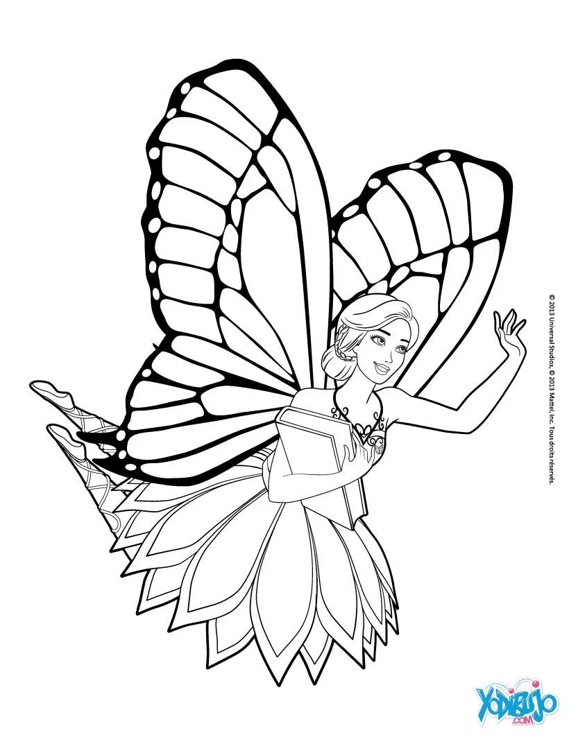 dibujo para colorear barbie mariposa MEMES Pictures