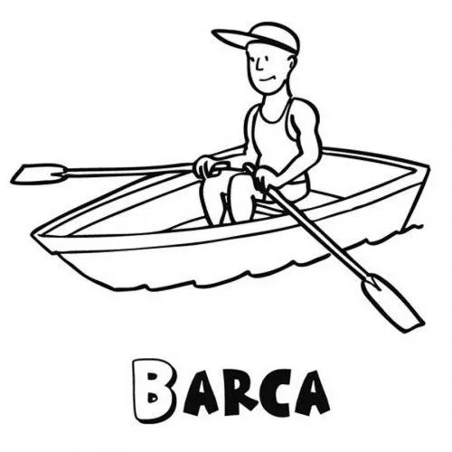 Dibujo para colorear de una barca - Dibujos para colorear de ...