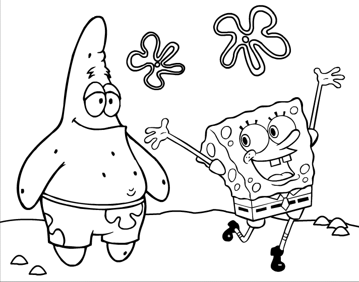 DIBUJO PARA COLOREAR DE BOB ESPONJA:BOB Y PATRICIO : ACTIVIDADES ...