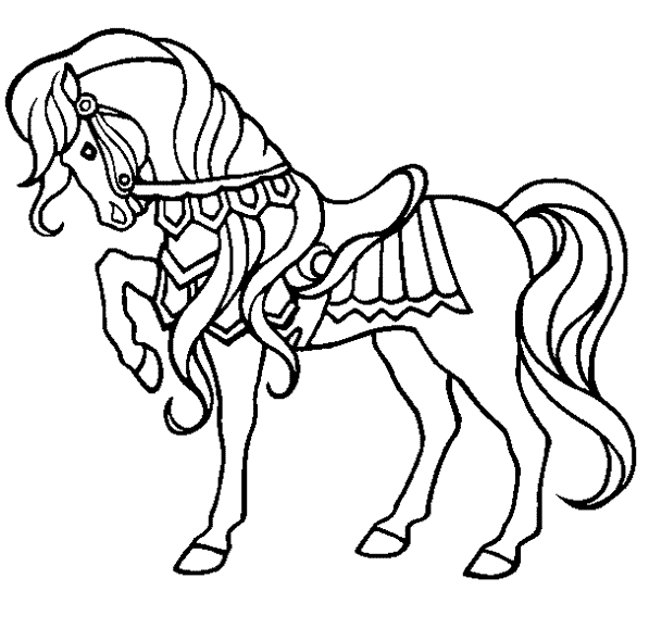Dibujo para colorear de un caballo | Dibujos de Uncategorized