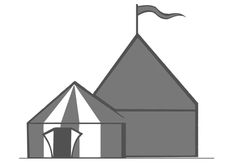 Dibujo para colorear carpa de circo - Img 19955