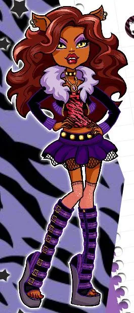 Dibujo para colorear de clawdeen wolf monster high