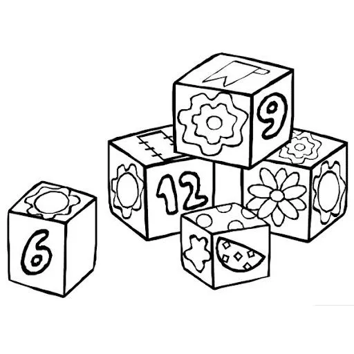 Dibujo para colorear cubo - Imagui