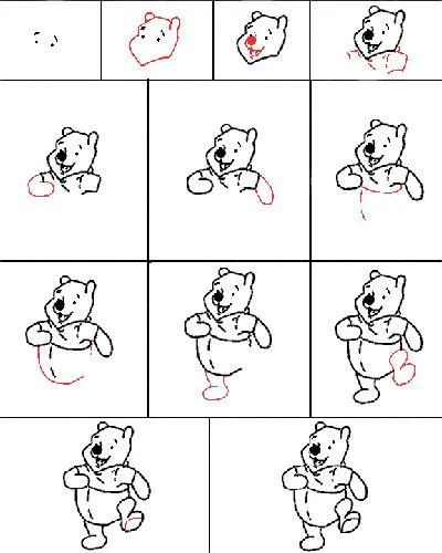 Dibujo para colorear Como dibujar Winnie the Pooh