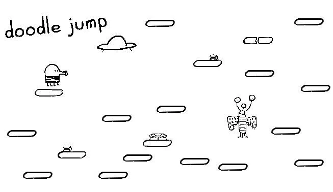 Dibujo para colorear Doodle Jump 4