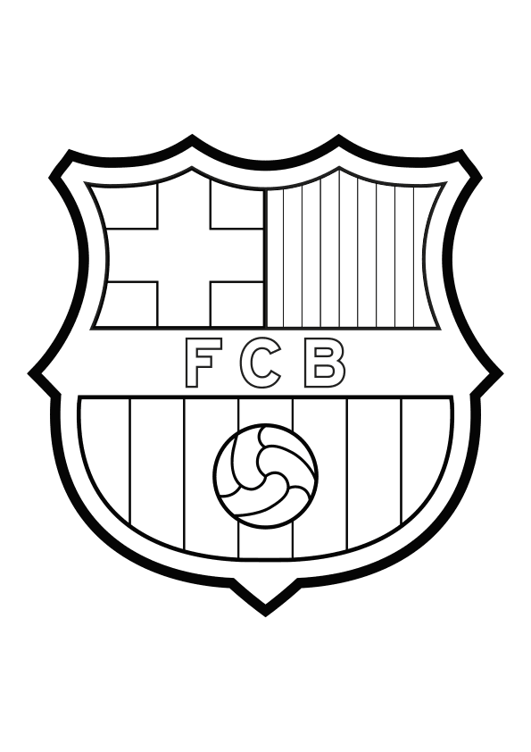 Dibujo para colorear el escudo del Fútbol Club Barcelona