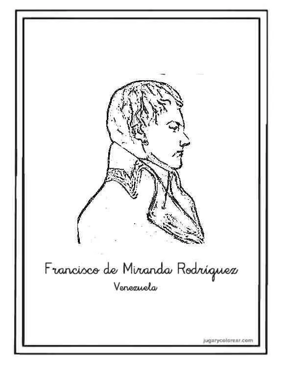 Dibujo para colorear de Francisco de Miranda Rodríguez – Desontis