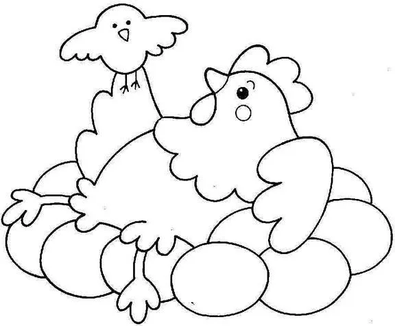 Dibujo Para Colorear De Gallina Empollando Un Huevo MEMES Pictures