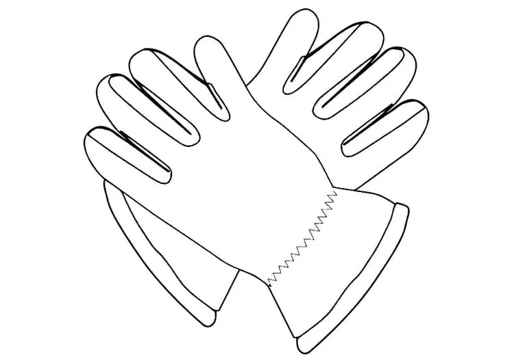 Dibujo para colorear guantes - Img 19339