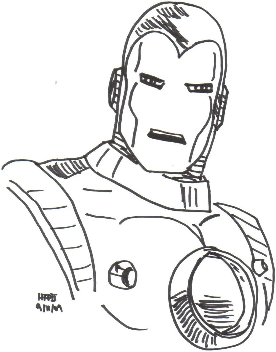 Dibujo para colorear iron man - Imagui