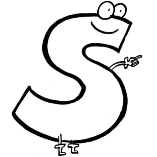 Dibujo para colorear con la letra S - Dibujos para colorear con ...