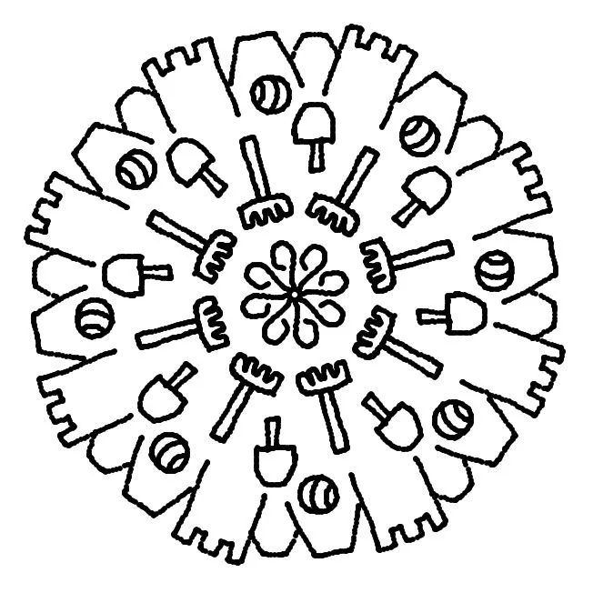 Dibujo para colorear Mandalas de Verano 5