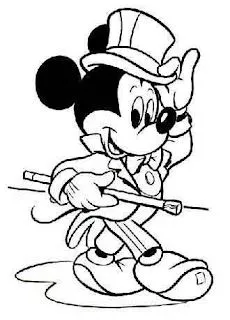 DIBUJO PARA COLOREAR DE MICKEY MOUSE MAGO : ACTIVIDADES PARA NIÑOS