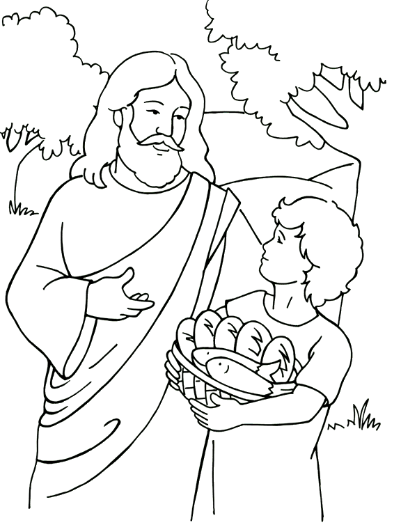 Dibujo para colorear de milagros de Jesus - Imagui