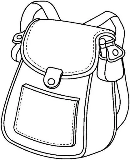 Dibujo para colorear de mochila - Imagui